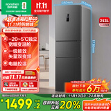 容声253升一级能效三开门小电冰箱家用风冷无霜节能小户型出租房宿舍BCD-253WD16NPA星澜家电国家补贴