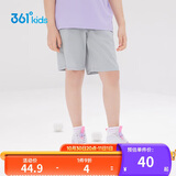 361°儿童短裤夏季男女童3-12岁透气运动裤梭织五分裤 灰 175