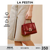 拉菲斯汀小号塌塌手提包包女士2025新款高级感单肩斜挎凯莉包 622010 能量红-小号 | 质感油蜡皮