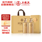 五粮液股份 财富人生金砖 纯粮食白酒 52度500ml*2瓶 送礼佳品