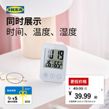 宜家（IKEA）SLATTIS斯洛缇电子钟带湿度计温度计白色多功能钟表简约 带湿度计/温度计白色8x12cm