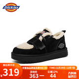Dickies女士雪地靴舒适休闲平底鞋加绒加厚棉鞋 黑色 36 