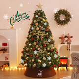 德双曼圣诞树装饰品家用摆件套餐客厅酒店商场装饰布置圣诞节用品 【角落推荐】1.5米圣诞树+配饰+咖色树裙