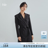 范思蓝恩范思蓝恩 2021秋装新款西装连衣裙设计感小众别致气质裙子 黑色 S