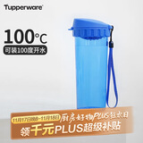 特百惠（Tupperware）茶韵500ML塑料杯男女士学生夏季运动水杯子户外便携大容量 纯净蓝