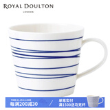 Royal Doulton英国皇家道尔顿陶瓷马克杯咖啡杯创意笔触蓝白太平洋北欧简约 划线