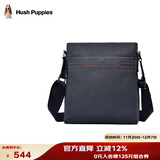 暇步士（Hush Puppies） 单肩包男斜挎包男包休闲时尚牛皮商务背包竖款公文包生日礼物