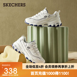 斯凯奇（Skechers）女鞋小白熊女士休闲鞋子厚底增高百搭运动软底老爹鞋女99999863 白色/海军蓝色/WNV 37