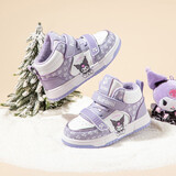 HELLOKITTY童鞋女童运动鞋冬季百搭高帮板鞋卡通库洛米保暖二棉鞋6892紫白32