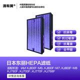 清和巽【日本东丽滤纸】适配IAM空气净化器滤芯滤网KJ800F-M6/M7/M8pro/KJ780F/500F除甲醛HEPA滤纸抗菌 KJ800F/780F/700F/770F/768F久去甲醛旗舰版