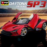 比美高 1:18法拉利sp3跑车模型仿真合金车模摆件汽车男孩玩具情人节礼物