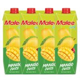 Malee玛丽泰国进口果汁饮料 芒果汁苹果复合果汁大瓶 餐饮聚会装1L*4瓶