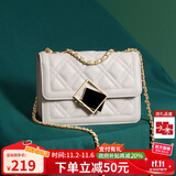 蔻一（Cnoles）包包女包牛皮女士斜挎包通勤高级感链条单肩包生日礼物送女友