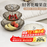 拜杰【2层】轻奢水果盘客厅茶几零食盘糖果盘干果点心架甜品台托盘