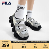 斐乐（FILA）官方女鞋运动凉鞋新款厚底增高休闲草莓凉鞋 燧石灰/冰灰-EI 40