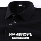 安东尼奥【100%绵羊毛】简奢商务休闲男士翻领Polo衫羊毛衫打底毛衣春秋季
