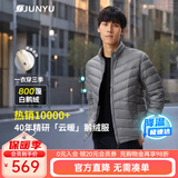 君羽户外羽绒服情侣款轻薄鹅绒服800蓬鹅绒秋冬防风保暖羽绒衣C52021 男款—雾灰 L 推荐男136-150斤/女101-110斤