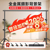 贝阳（beiyang）3*3米摄影背景架绿幕布抠像拍照背景布支架铝合金影棚器材专用直播背景墙人像服装证件照架子