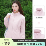 骆驼（CAMEL）户外抓绒衣女双面摇粒绒冲锋衣内胆抗静电薄款立领防风外套男  L