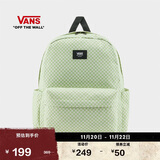 VANS范斯官方 男女情侣背包双肩包小棋盘格大容量书包 青柠色 均码