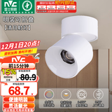 雷士（NVC） 筒灯LED明装射灯可折叠免开孔天花灯客厅背景墙玄关灯旋转筒射灯 【全光谱/可旋转折叠】清月Ra97-9W暖白-24°