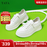 他她（TATA）小白鞋女厚底运动薄款鞋女舒适透气板鞋春秋新款女鞋WJN08AM4 白色 39