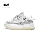 CN女鞋面包鞋通勤时尚舒适百搭高颜值增高轻便防滑低帮板鞋新款 武士灰 37