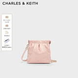 CHARLES&KEITH迷你菱格流浪包单肩斜挎双肩包包女包生日礼物CK2-60782390 【S号】粉红色Pink S
