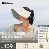 蕉下（beneunder）遮阳帽子防晒帽女防紫外线太阳帽贝壳空顶帽便携TS550白