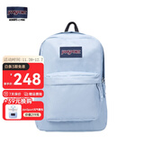JANSPORT杰斯伯双肩包女学生旅行包26L旅行轻便透气书包男背包 4QUT7G7 雾霾蓝-侧边袋