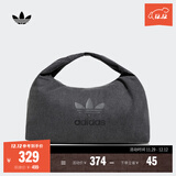 adidas「云朵包」牛仔风大容量运动挎包女子阿迪达斯官方三叶草 黑色 NS