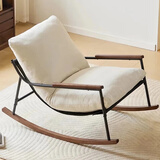 景彩摇椅家用躺椅客厅懒人沙发椅摇摇椅阳台休闲椅JY01米色