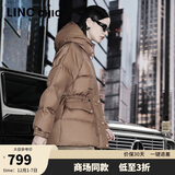 金羽杰超轻保暖羽绒服女士中款冬季都市时髦宽松小个子面包服Y23802320