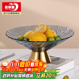 青苹果轻奢风水果盘客厅家用托盘大气糖果零食摆件10英寸