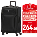 SUISSEWIN祥兴牛津布箱耐磨防刮大容量拉杆箱男女出差行李旅行箱学生24吋黑