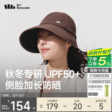 蕉下（beneunder）女士帽子冬季男25秋冬防晒帽女棒球帽大帽檐遮阳鸭舌帽冬天防风棕