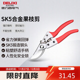 德力西电气果枝剪 省力花枝果枝粗树枝果树修剪工具园艺剪家用盆栽修剪