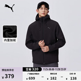 彪马（PUMA）拒水加绒保暖运动外套男女情侣款新款秋冬休闲夹克694687 黑色-01 M (175/96A)