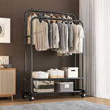 楠叶 衣架落地晾衣杆室内挂衣架简易置物卧室晒衣架宿舍衣服架GYGX-2