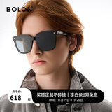 BOLON暴龙眼镜太阳镜防晒墨镜男女款韩版经典方框遮阳镜旅游街拍BL3027 大码BL3037C10-深灰色