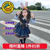 G.duck童装洛丽塔公主裙女童连衣裙春秋季新款朱迪兔子警官生日礼服儿童 娃娃领朱迪裙+领带+短裤【不加绒】 150 尺码11~12岁【140-150cm】