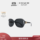 蔻驰（COACH）奥莱女士INTEGRATION花卉太阳眼镜 黑色