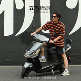 立马电动摩托车【CCTV大国品牌】极昂 77KM续航1500W电机96V20Ah铅酸电池爬坡王电动车 钛金绿