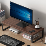 卓博显示器增高架电脑支架电脑桌面置物架收纳架CJ08胡桃色50cm