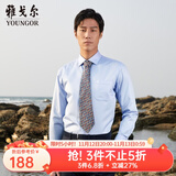 雅戈尔（YOUNGOR）长袖衬衫男DP免烫衬衫纯棉面料抗皱易打理新品 GLDP10171IJA浅蓝色 42