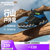 Skechers斯凯奇男童雪地靴户外棉靴儿童运动鞋冬大童棉鞋406415L 黑色/蓝色/柠檬色/BBLM 36
