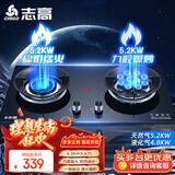 志高燃气灶九腔猛火灶一级能效大火力液化气天然气灶嵌入式台式双灶台嵌两用煤气灶具鸳鸯猛火 九腔猛火F216A【一级能效】 【液化气】 燃气灶
