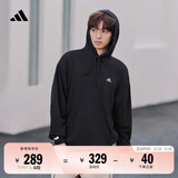 adidas休闲加厚毛圈连帽卫衣套头衫男女秋冬阿迪达斯官方轻运动   黑色   XS