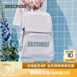 斯凯奇（Skechers）书包男女背包时尚大容量休闲运动双肩包 月球灰/00MV 均码