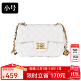 HR赫莲娜女包时尚斜挎包小香风经典百搭菱格链条包单肩包包生日礼物 白色【小号】